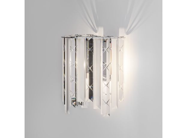 Настенный светильник с хрусталем 101011 хром