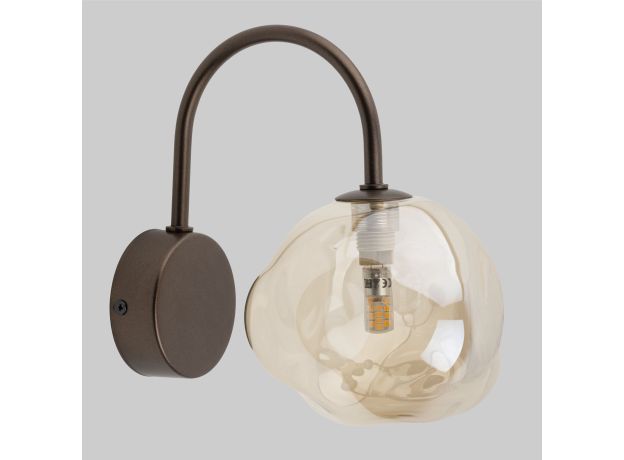 Настенный светильник со стеклянным плафоном 11024 Lava Brown
