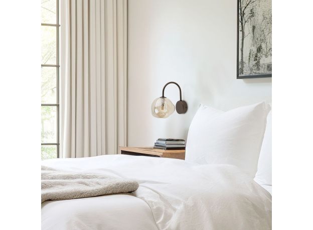 Настенный светильник со стеклянным плафоном 11024 Lava Brown