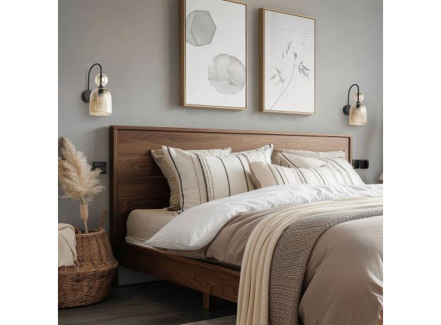 Настенный светильник со стеклянным плафоном 11140 Sophia Cognac