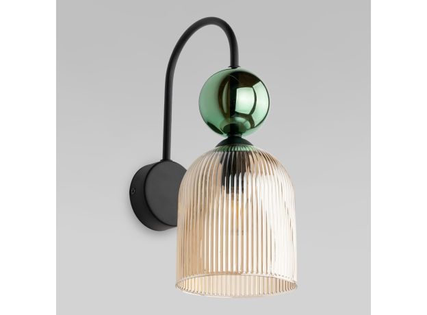 Настенный светильник со стеклянным плафоном 11143 Sophia Green Cognac