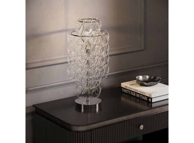 Настольный светильник с фигурным стеклом 1_380