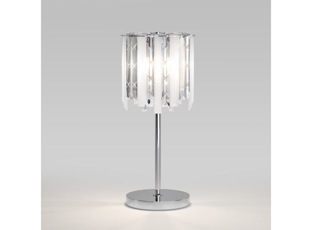 Настольный светильник с хрусталем 108011 хром