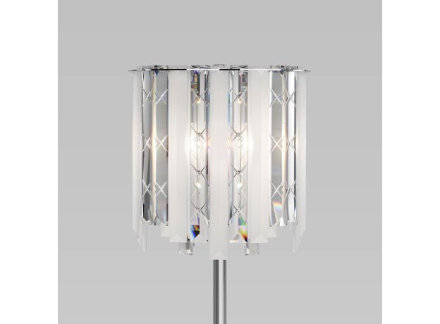 Настольный светильник с хрусталем 108011 хром