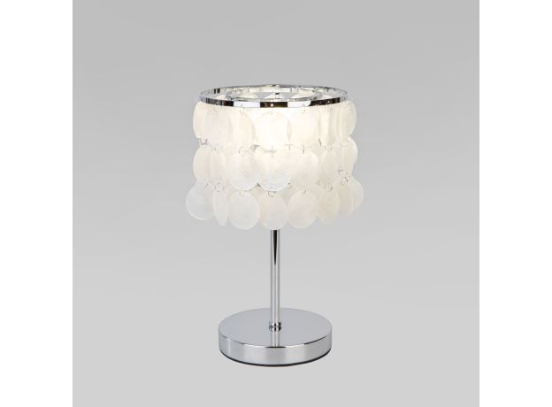 Настольный светильник с перламутром 208101 хром
