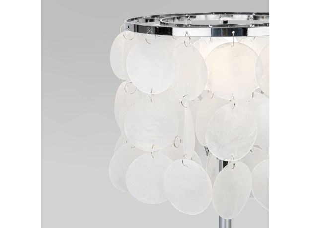 Настольный светильник с перламутром 208101 хром