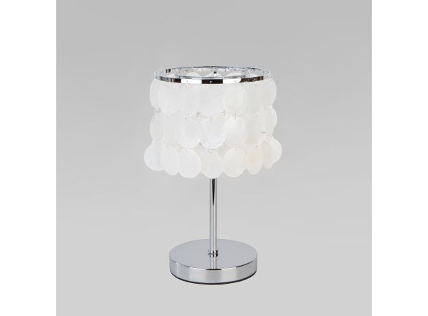 Настольный светильник с перламутром 208101 хром