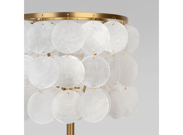 Настольный светильник с перламутром 208101 латунь/перламутр