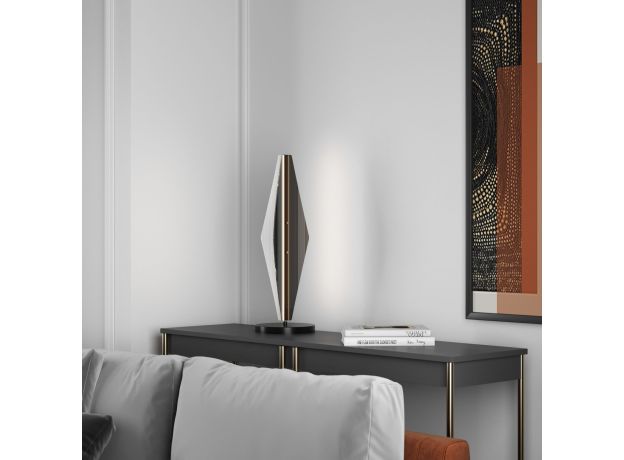 Настольный светодиодный светильник со стеклянным плафоном 308052 LED латунь