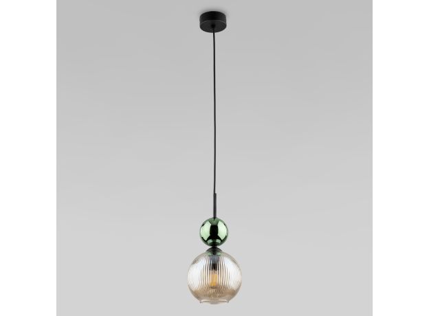 Подвесной светильник со стеклянным плафоном 11145 Sophia Green Cognac