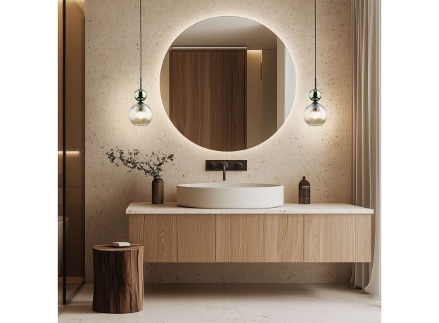 Подвесной светильник со стеклянным плафоном 11145 Sophia Green Cognac