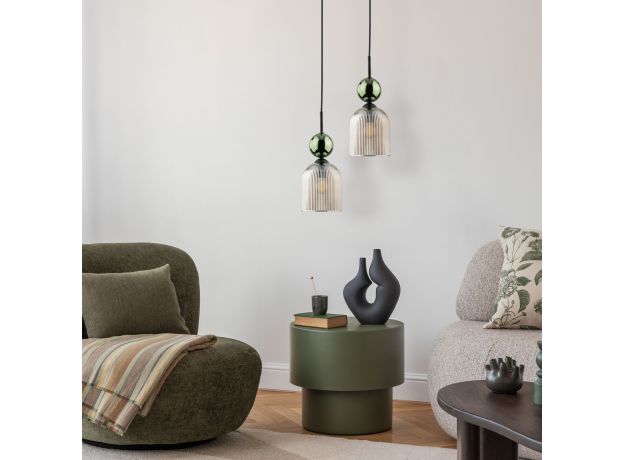 Подвесной светильник со стеклянным плафоном 11146  Sophia Green Cognac