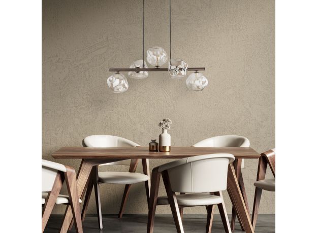 Подвесной светильник со стеклянными плафонами 11026 Lava Brown