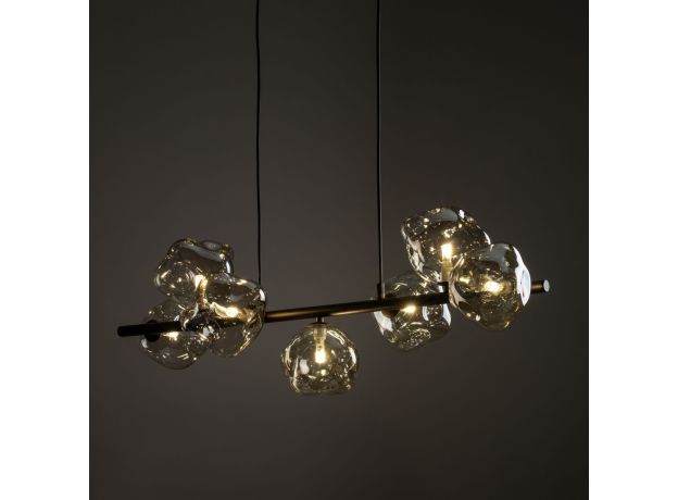 Подвесной светильник со стеклянными плафонами 11033 Lava Brown