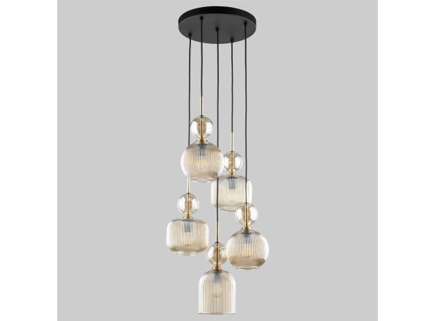 Подвесной светильник со стеклянными плафонами 11043 Sophia Cognac