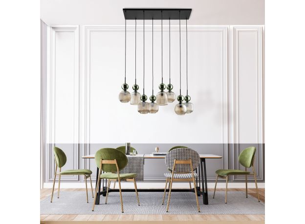 Подвесной светильник со стеклянными плафонами 11151 Sophia Green Cognac