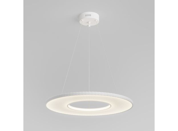 Подвесной светодиодный светильник с абажуром из ткани 101001 LED белый