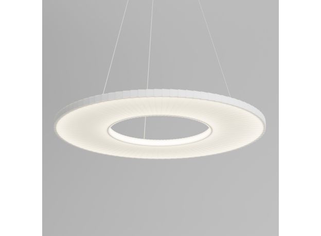 Подвесной светодиодный светильник с абажуром из ткани 101001 LED белый