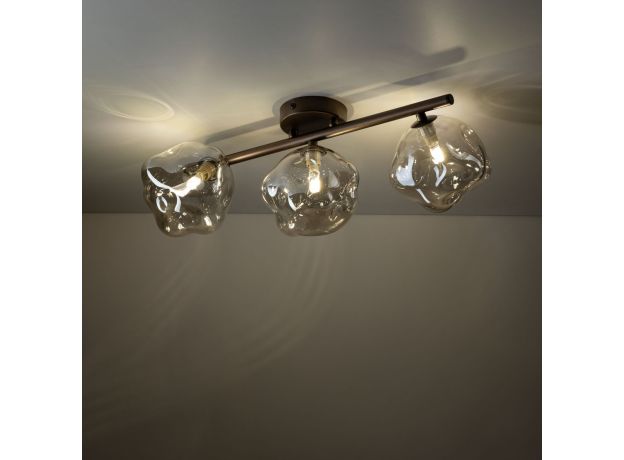 Потолочный светильник со стеклянными плафонами 11035 Lava Brown