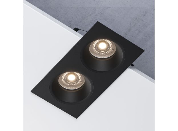 Светильник встраиваемый GU10 черный 15700/02