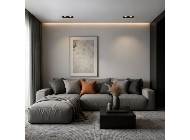 Светильник встраиваемый GU10 черный 15700/02