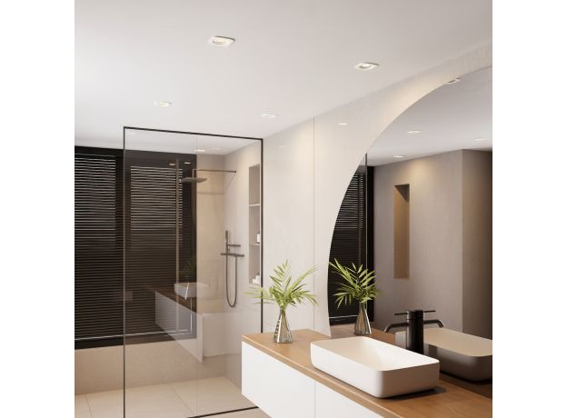 Светильник встраиваемый светодиодный Tetro 10W 3000K белый IP44 15276/LED