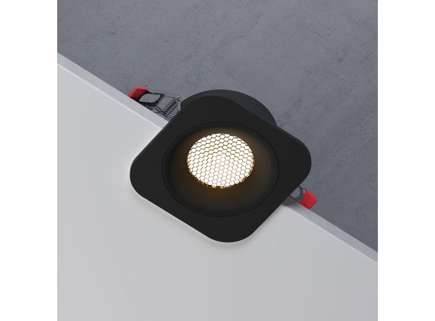 Светильник встраиваемый светодиодный Tetro 10W 3000K черный IP44 15276/LED