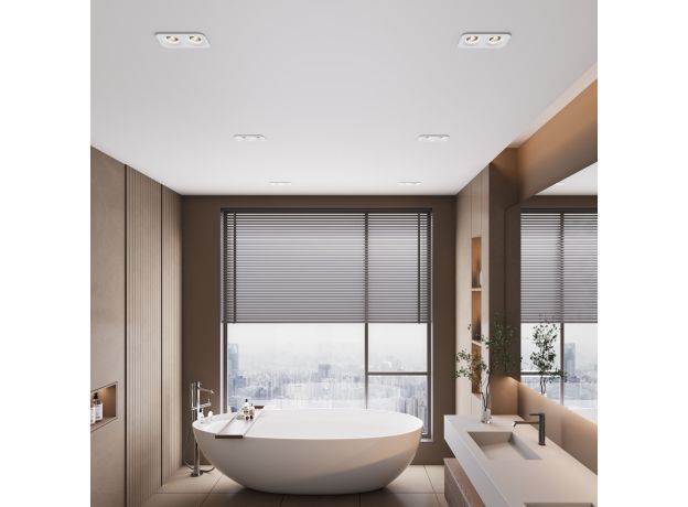 Светильник встраиваемый светодиодный Tetro 10W 4000K белый IP44 15277/LED