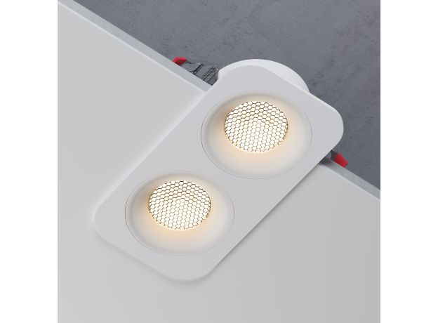 Светильник встраиваемый светодиодный Tetro 20W 3000K белый IP44 15277/LED