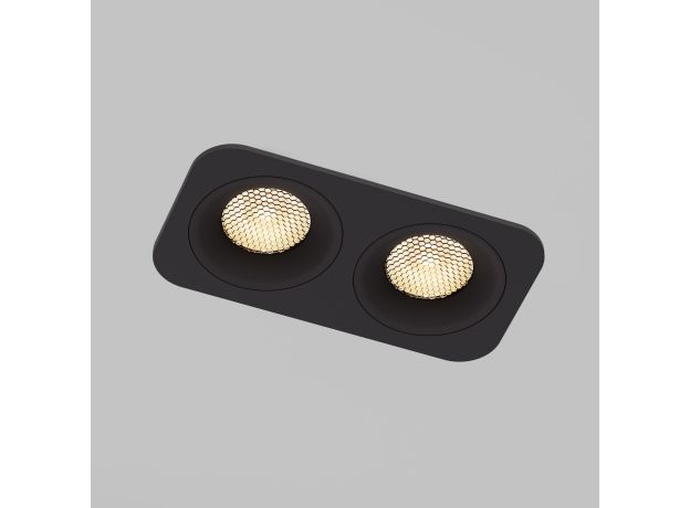 Светильник встраиваемый светодиодный Tetro 20W 3000K черный IP44 15277/LED