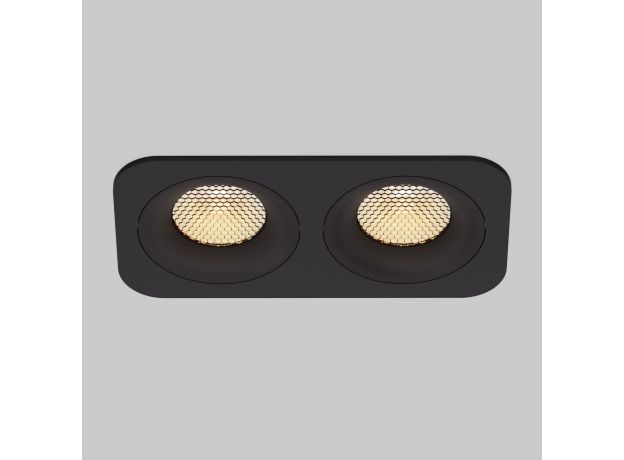 Светильник встраиваемый светодиодный Tetro 20W 3000K черный IP44 15277/LED