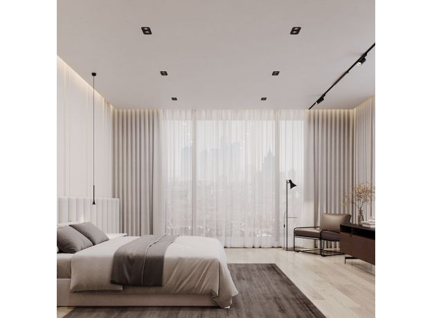 Светильник встраиваемый светодиодный Tetro 20W 3000K черный IP44 15277/LED