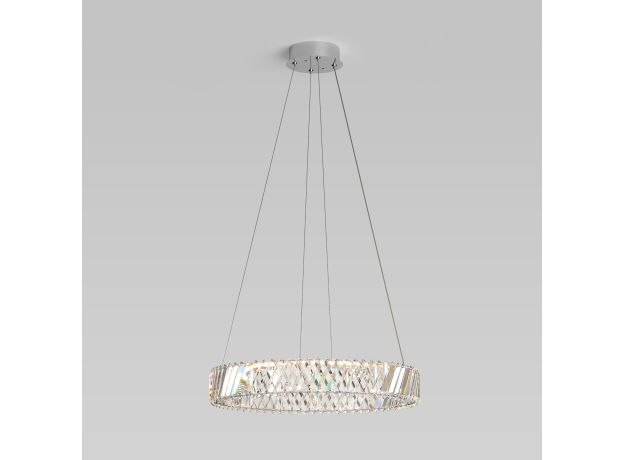 Светодиодная хрустальная люстра 101004 LED никель хрусталь Strotskis