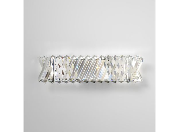 Светодиодный настенный светильник с хрусталем 101005 LED никель хрусталь Strotskis
