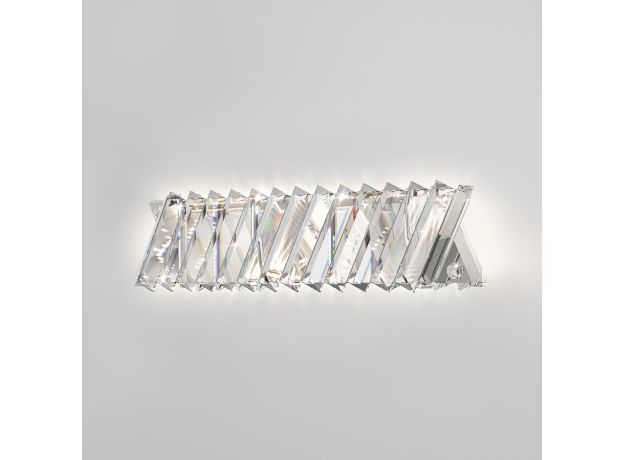 Светодиодный настенный светильник с хрусталем 101005 LED никель хрусталь Strotskis
