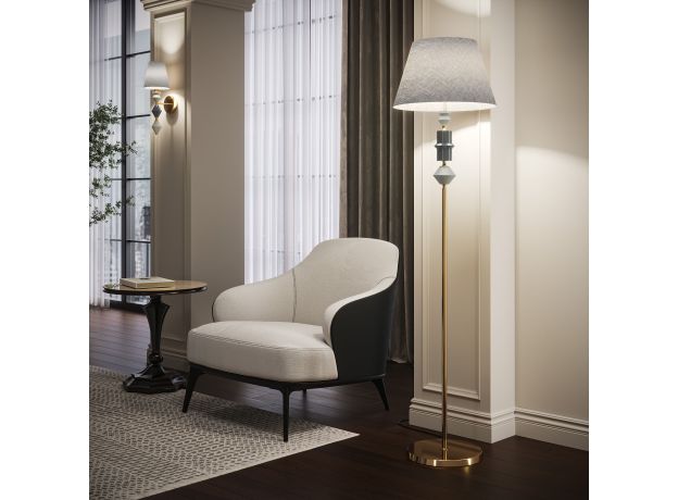 Торшер с декором из керамики 109012