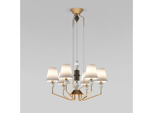 Умная люстра с декором из керамики 101012/6