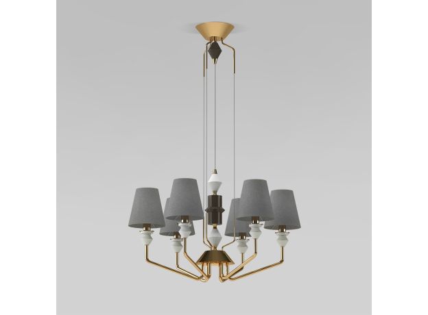 Умная люстра с декором из керамики 101012/6