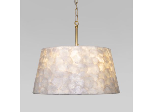 Умная люстра с перламутром 101013/5 латунь/перламутр