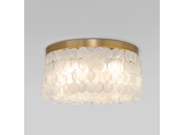 Умная потолочная люстра с перламутром 60084/5 латунь/перламутр Smart