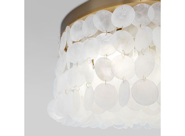 Умная потолочная люстра с перламутром 60084/5 латунь/перламутр Smart