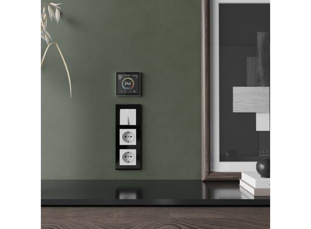 Умный сенсорный терморегулятор с LCD дисплеем белый W1851101