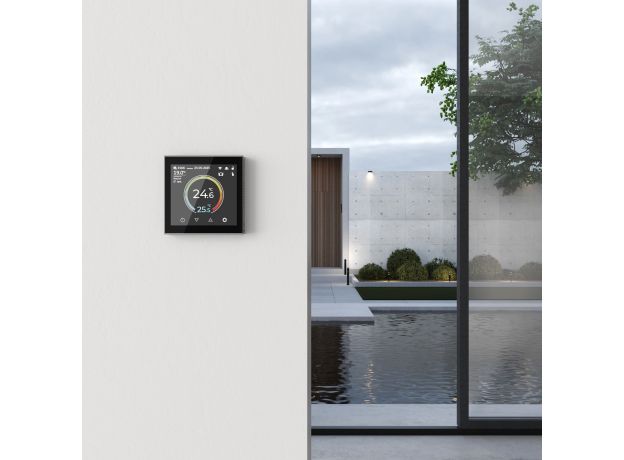 Умный сенсорный терморегулятор с LCD дисплеем черный W1851108