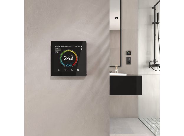 Умный сенсорный терморегулятор с LCD дисплеем черный W1851108