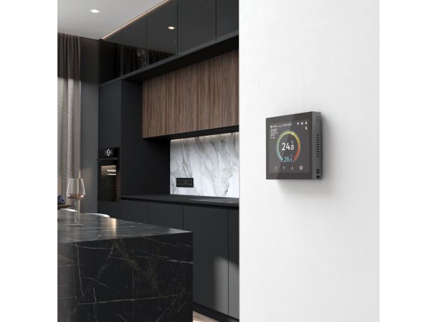 Умный сенсорный терморегулятор с LCD дисплеем черный W1851108
