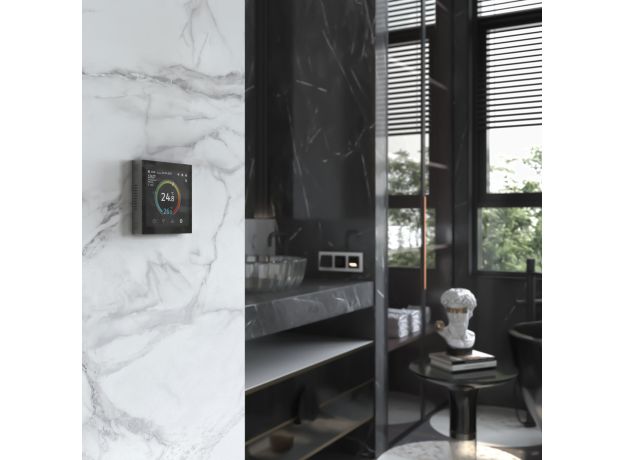 Умный сенсорный терморегулятор с LCD дисплеем черный W1851108