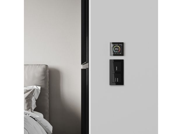 Умный сенсорный терморегулятор с LCD дисплеем черный W1851108