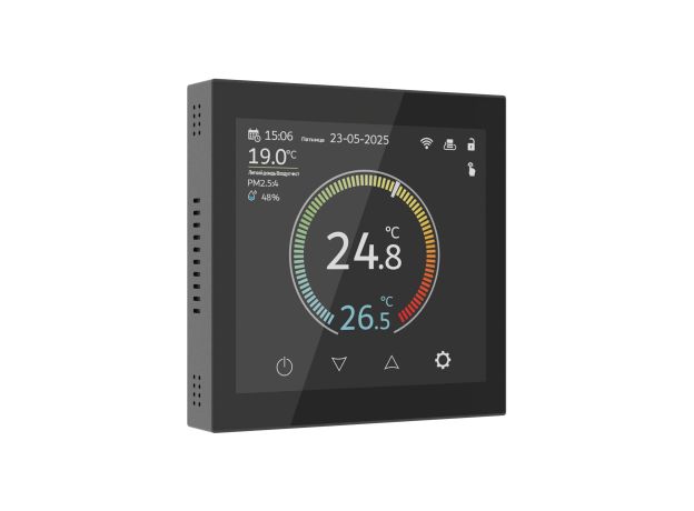 Умный сенсорный терморегулятор с LCD дисплеем черный W1851108