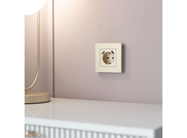 W0012911/ Рамка на 1 пост Slab (шампань софт) W0012911