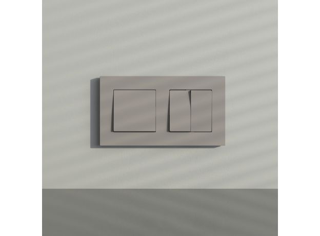 W0022917/ Рамка на 2 поста Slab (дымчатый софт) W0022917
